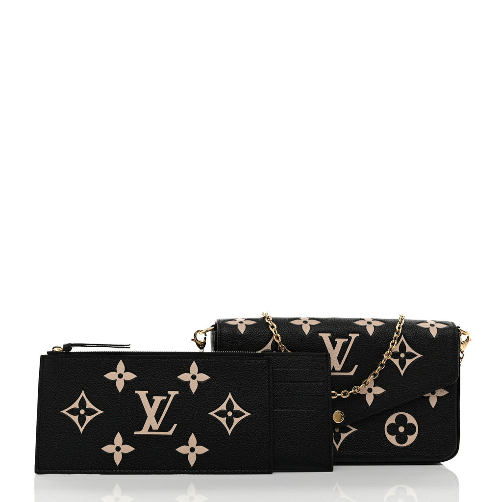 Empreinte Monogram Giant Felicie Pochette Black Beige