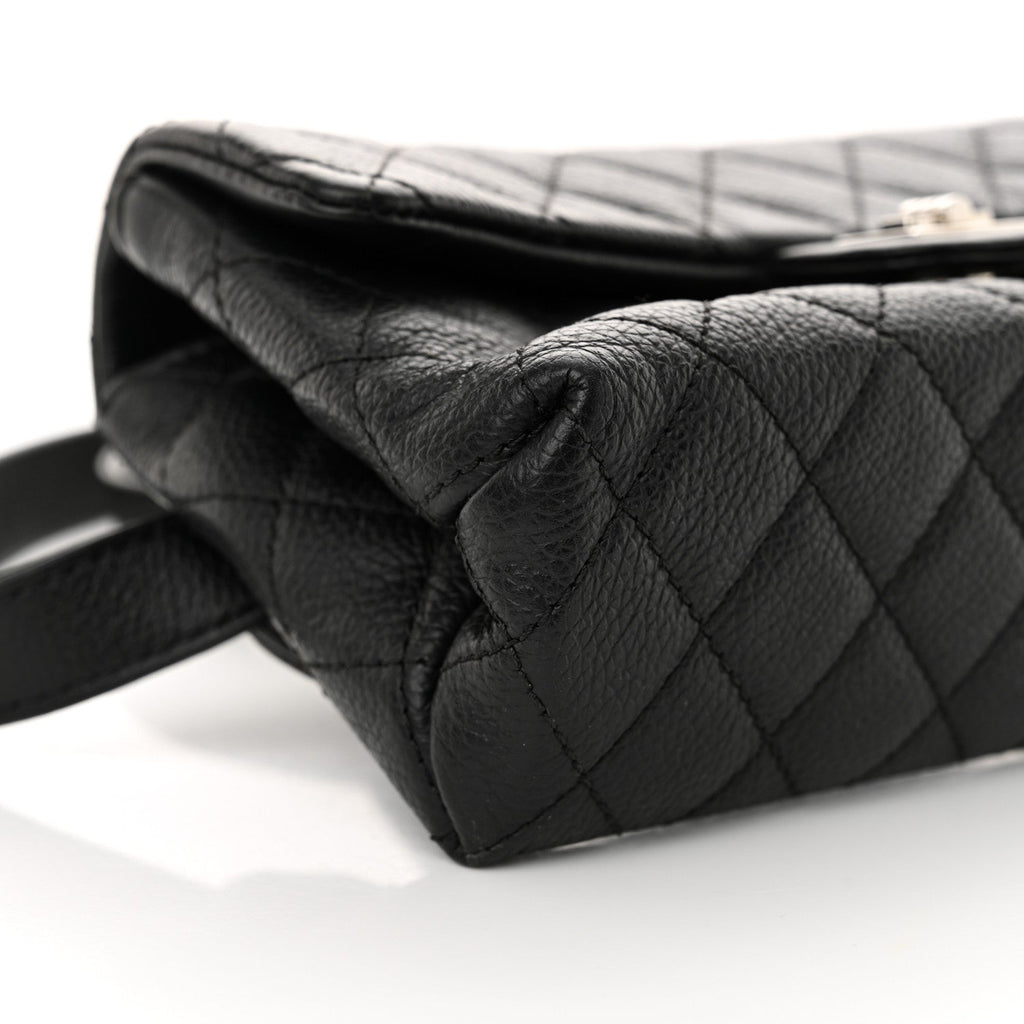Grained Calfskin Quilted 2.55 Reissue Flap Belt Bag Clutch  Black