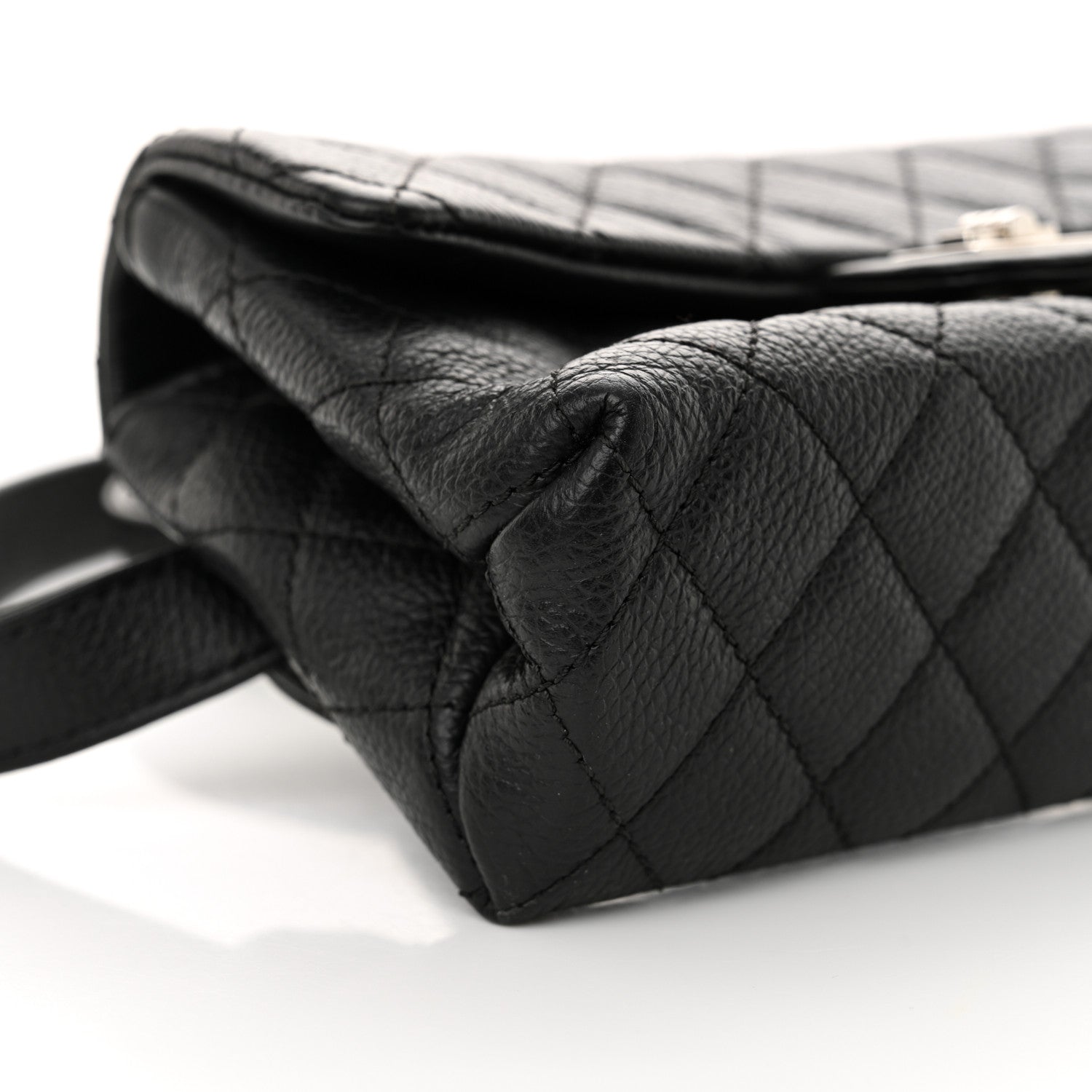 Grained Calfskin Quilted 2.55 Reissue Flap Belt Bag Clutch  Black