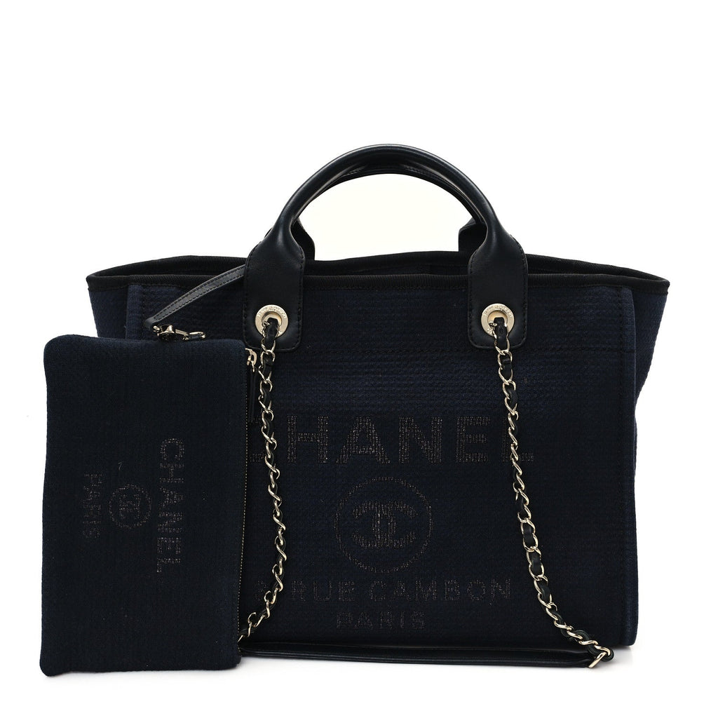 Mixed Fibers Small Deauville Tote Navy