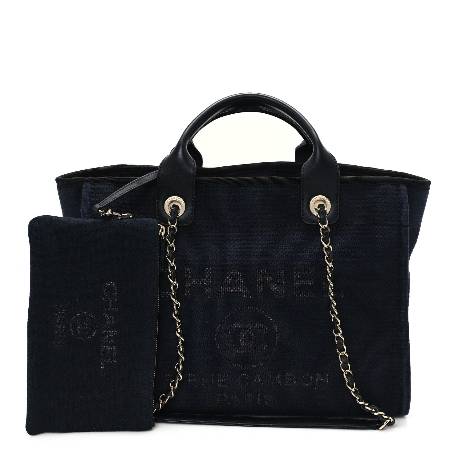 Mixed Fibers Small Deauville Tote Navy