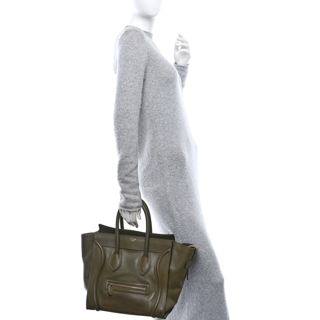 Drummed Calfskin Mini Luggage Souris