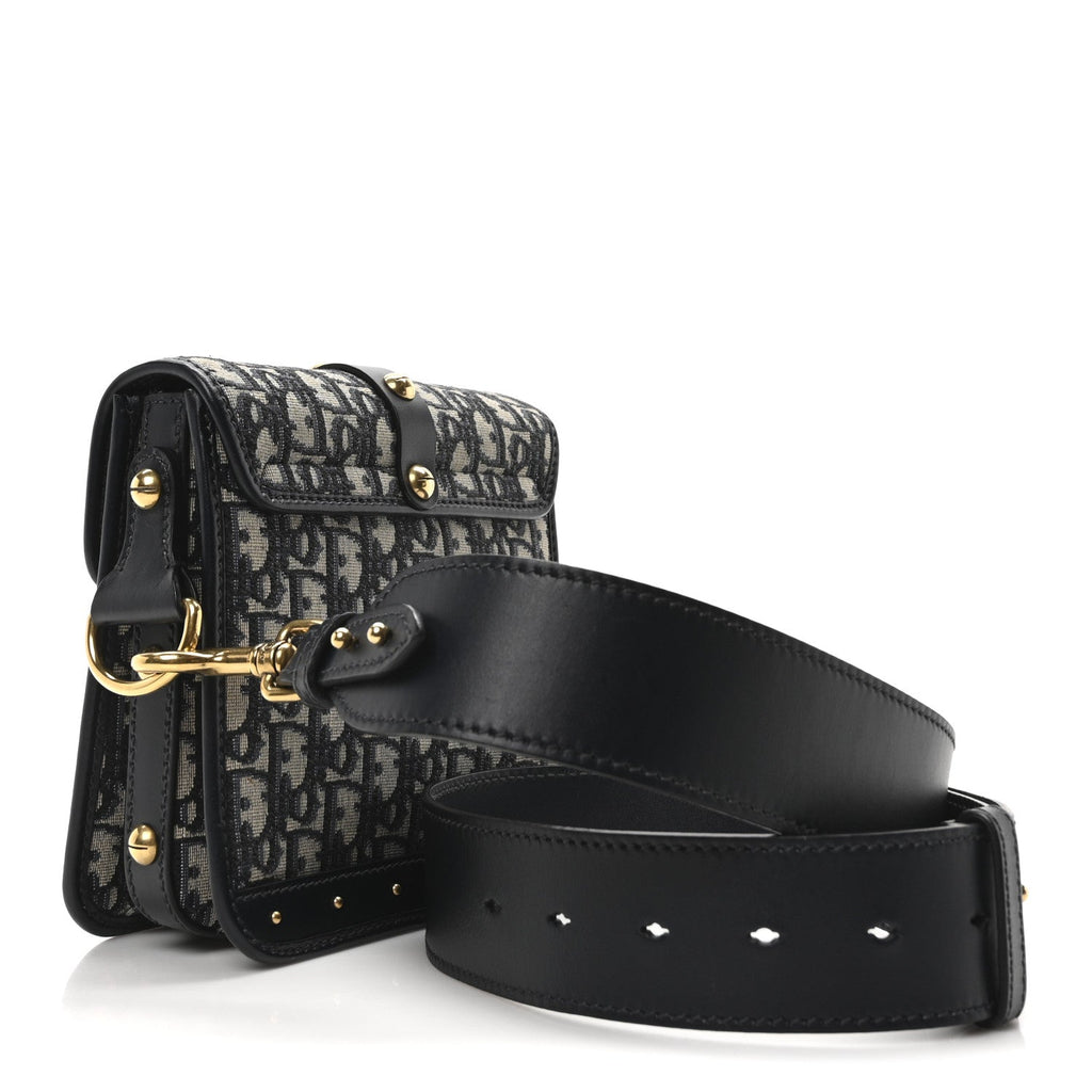 Oblique Square DiorAddict Flap Navy Blue
