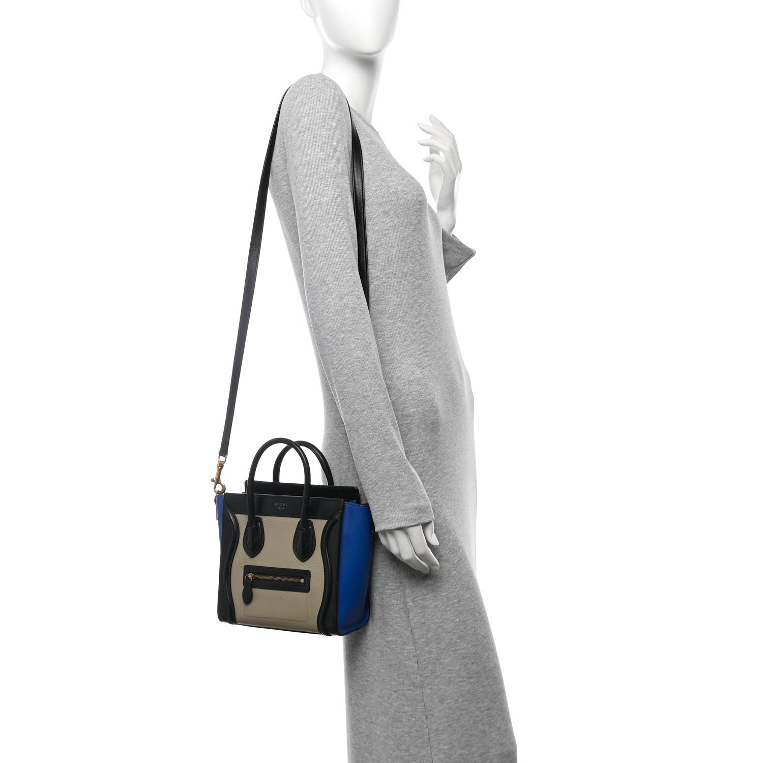 Bullhide Calfskin Nano Tri-Color Luggage Light Taupe