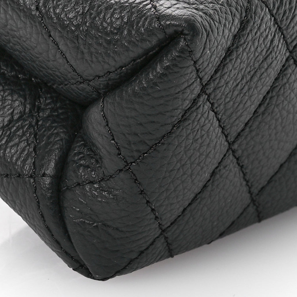 Grained Calfskin Quilted 2.55 Reissue Flap Belt Bag Clutch  Black