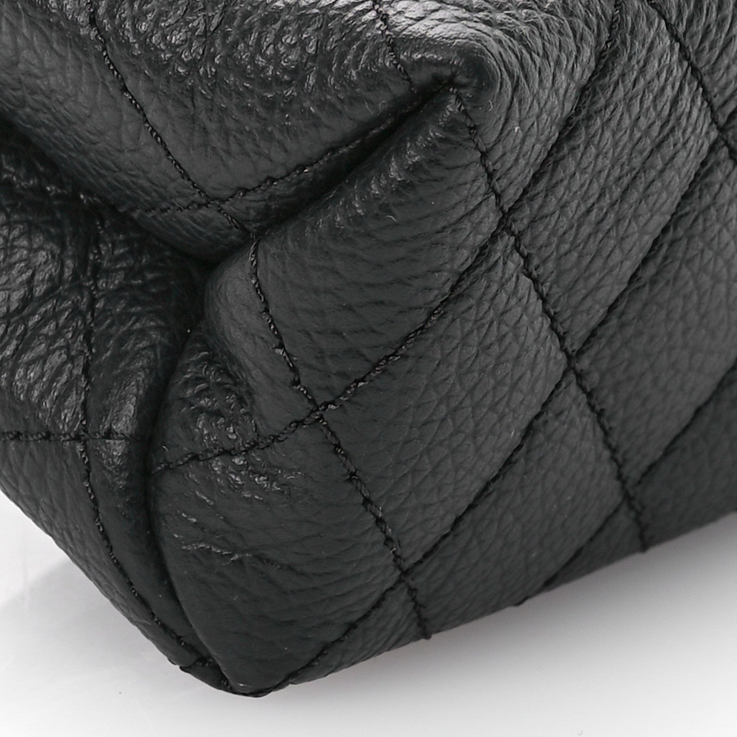 Grained Calfskin Quilted 2.55 Reissue Flap Belt Bag Clutch  Black