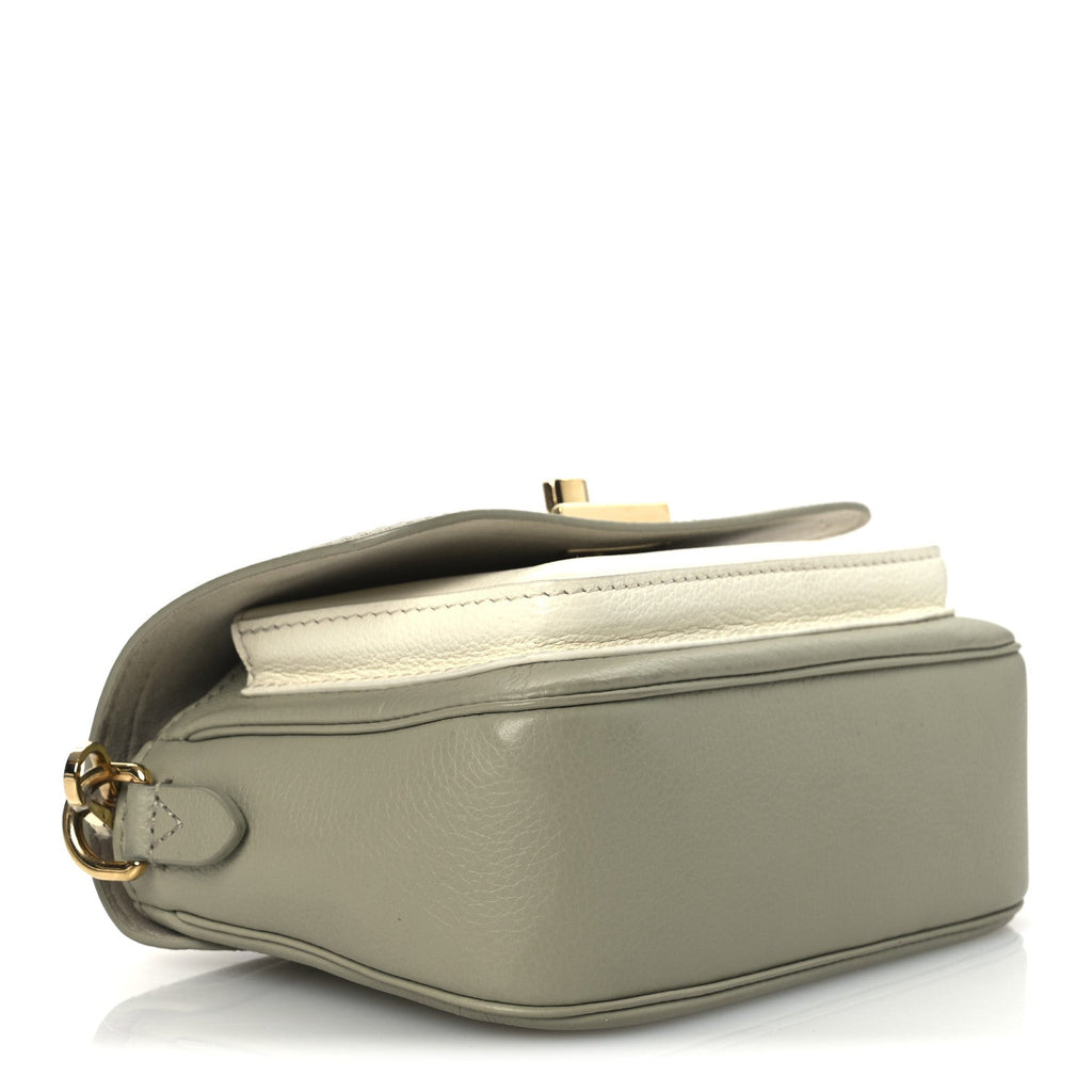 Grained Calfskin Lockme Tender Asnieres Green