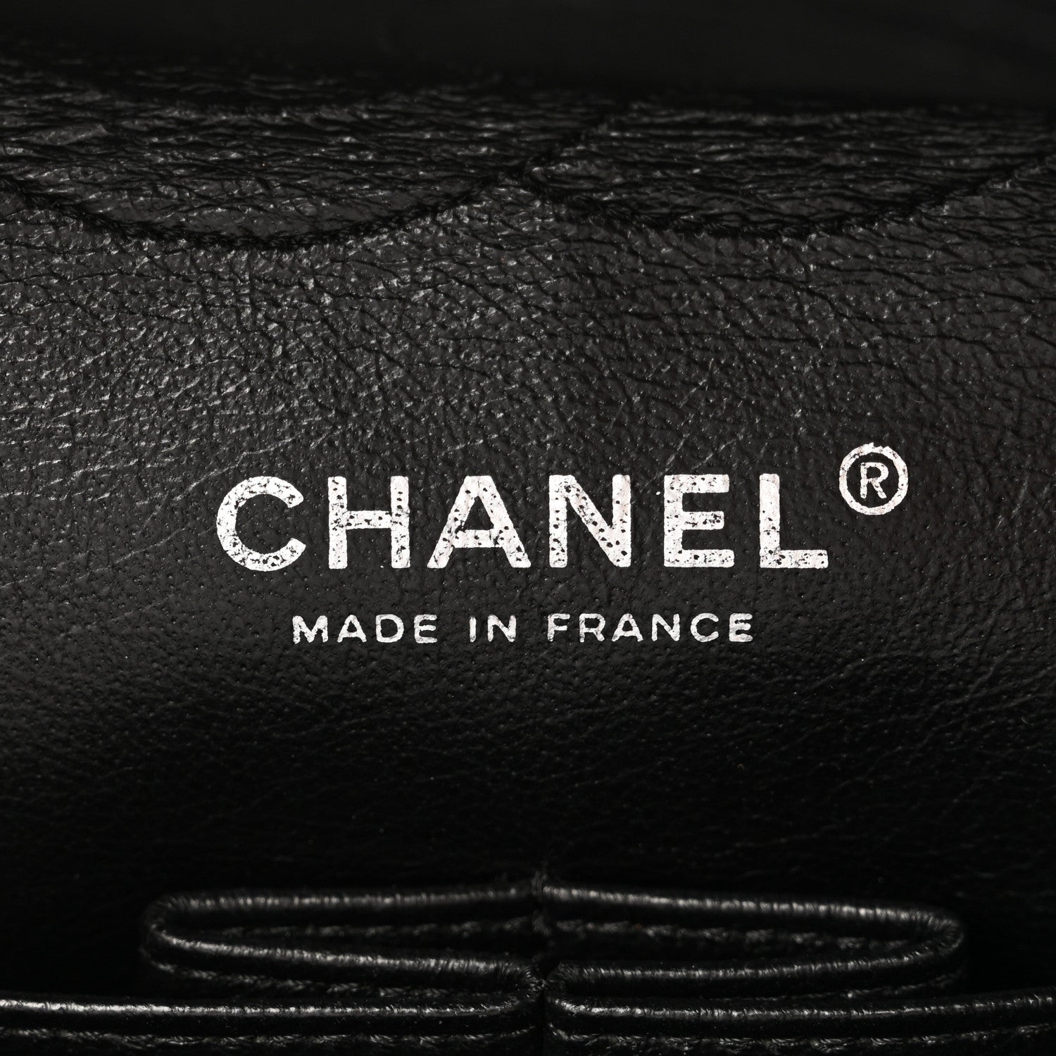 Patent Calfskin Quilted Medium Double Flap Black