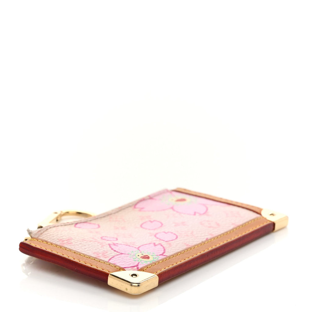 Monogram Cherry Blossom Key Pouch Pink