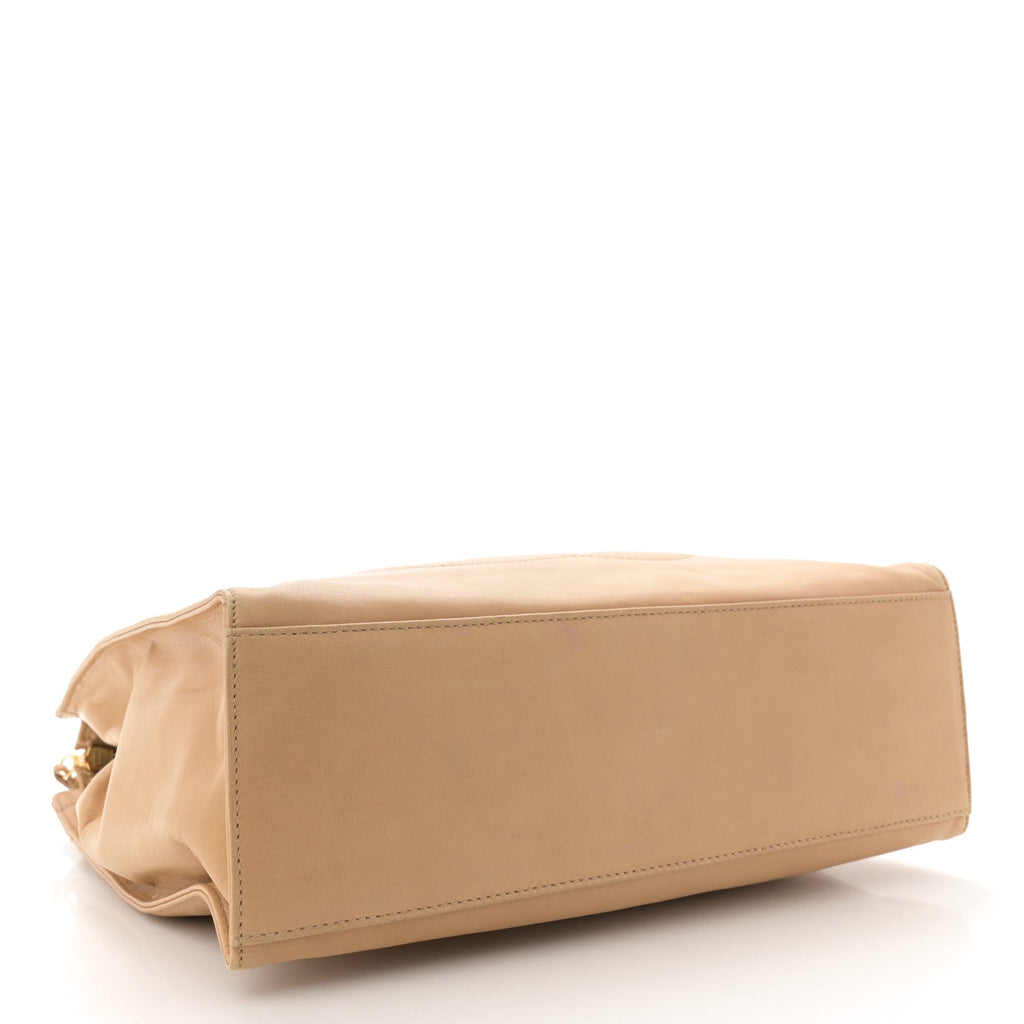 Lambskin CC Shoulder Bag Beige
