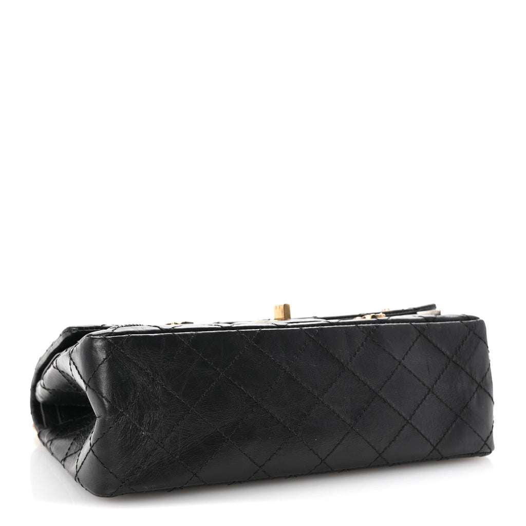 Aged Calfskin Quilted Casino 2.55 Reissue 225 Flap Black
