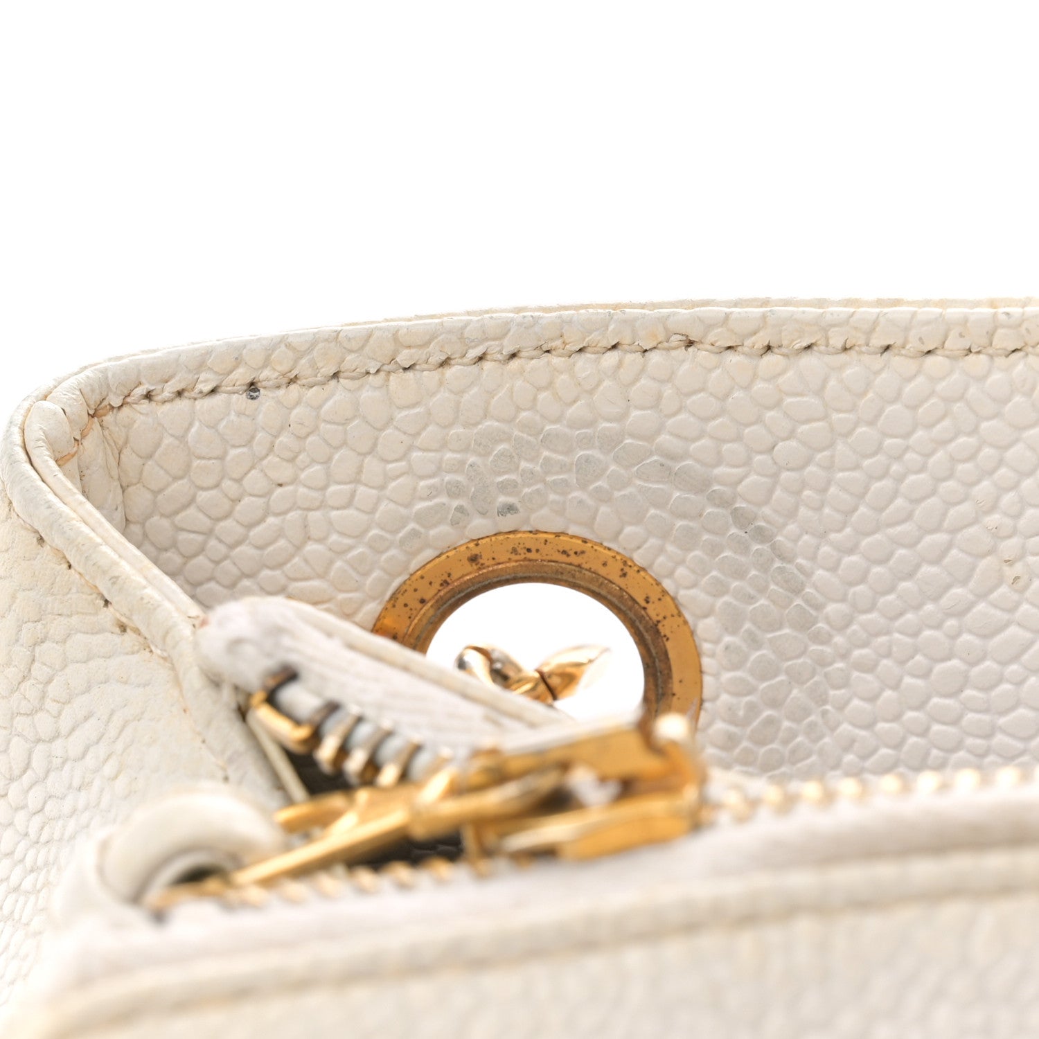 Caviar CC Shoulder Bag White