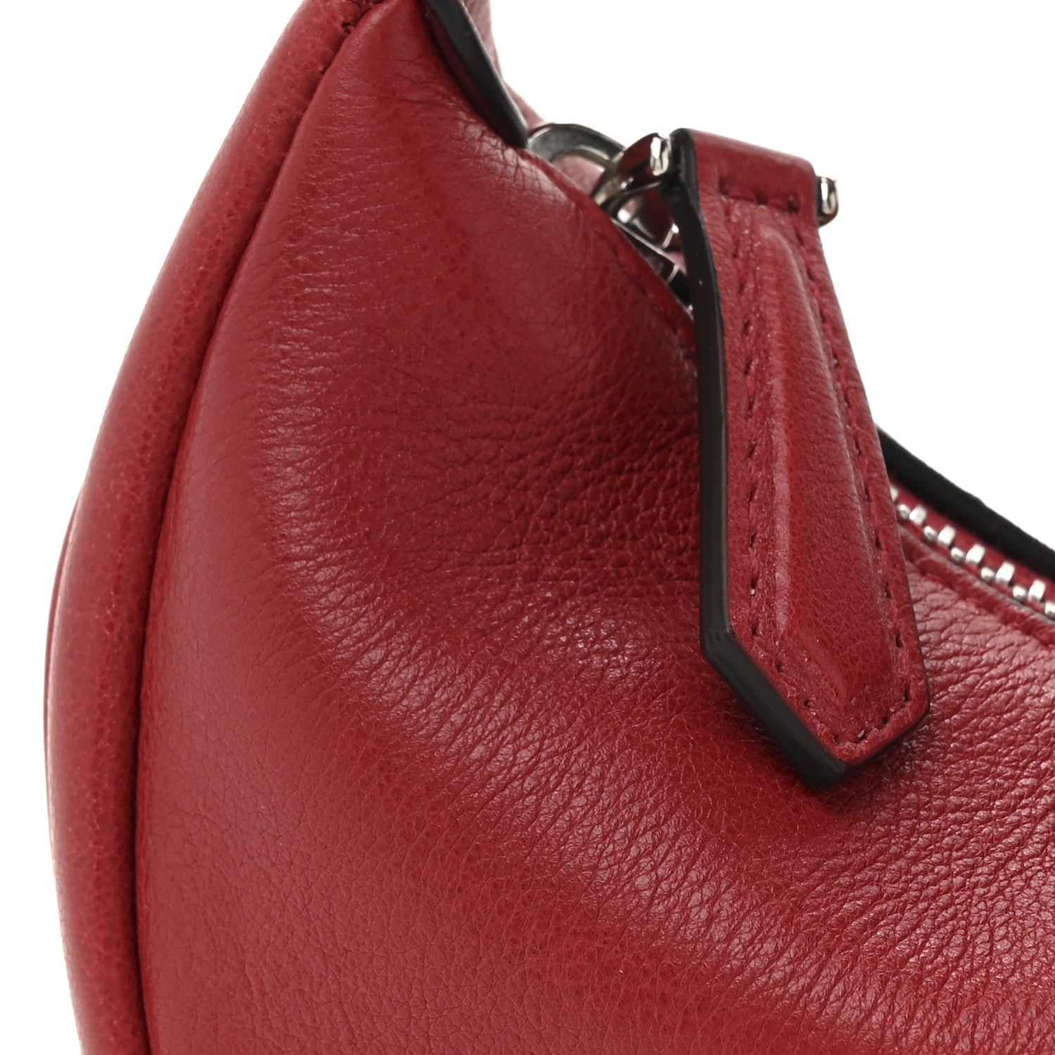 Vitello Grace New Matte Nano Fendigraphy Hobo Charm Scarlet