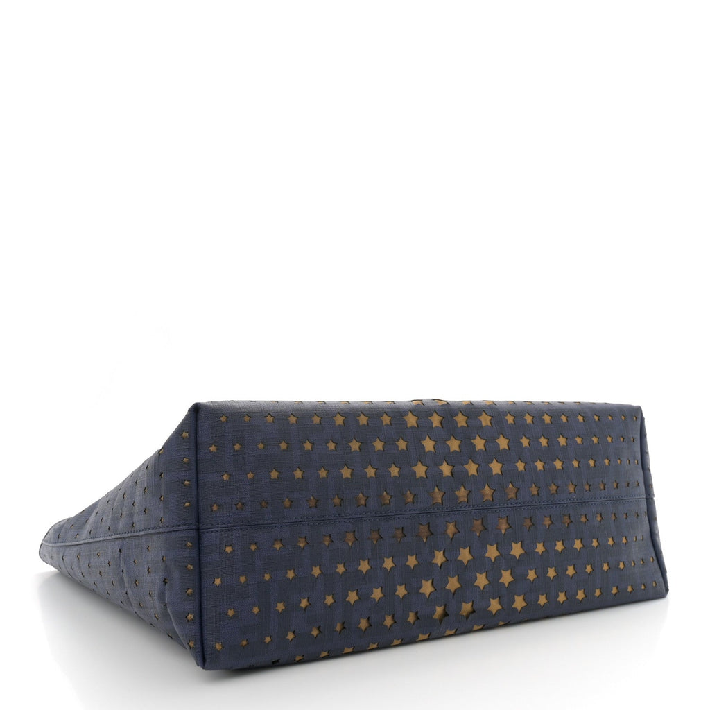 Zucca Spalmati Stars Medium Roll Tote Blue