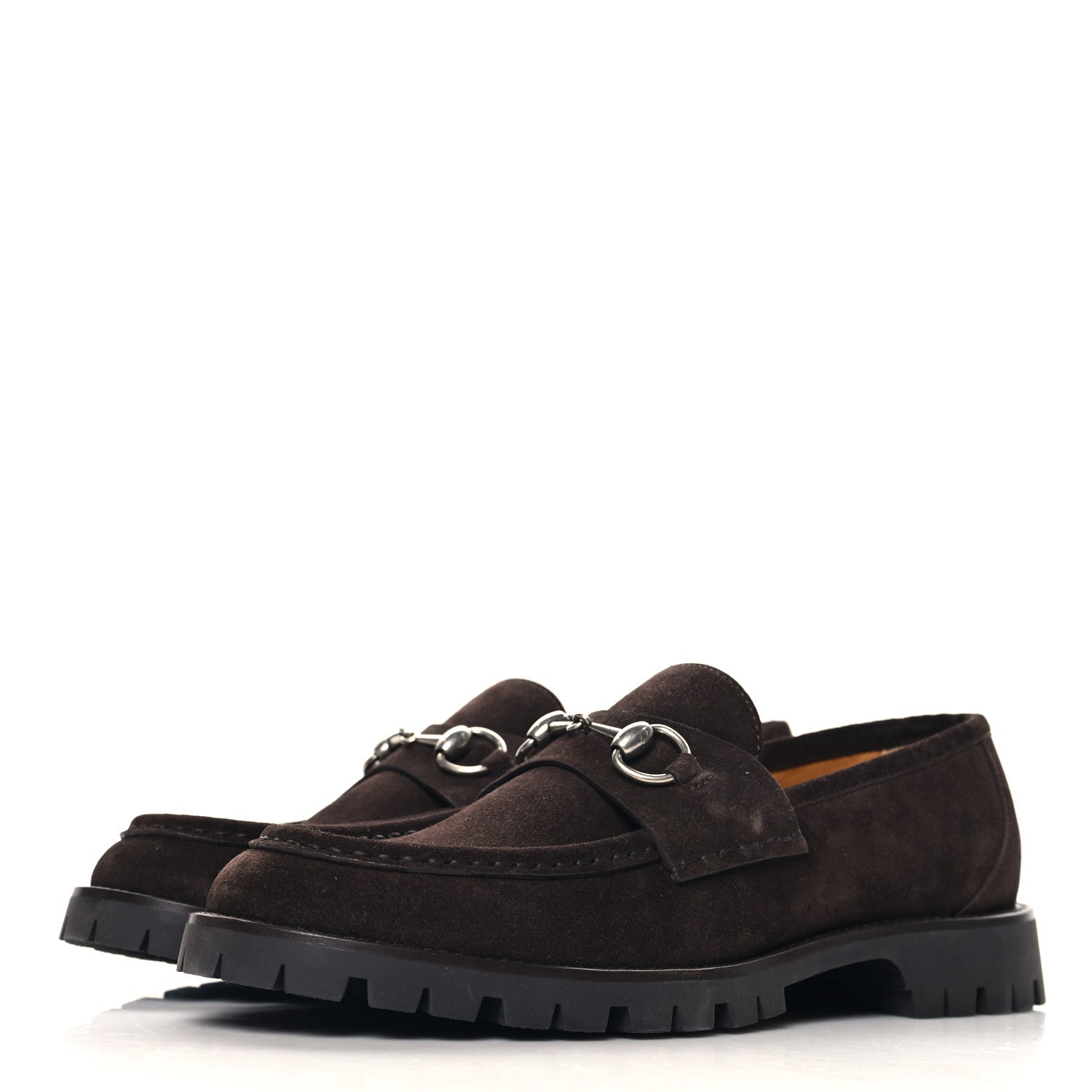 Suede Horsebit Mens Lug Loafers 8 Night Cocoa