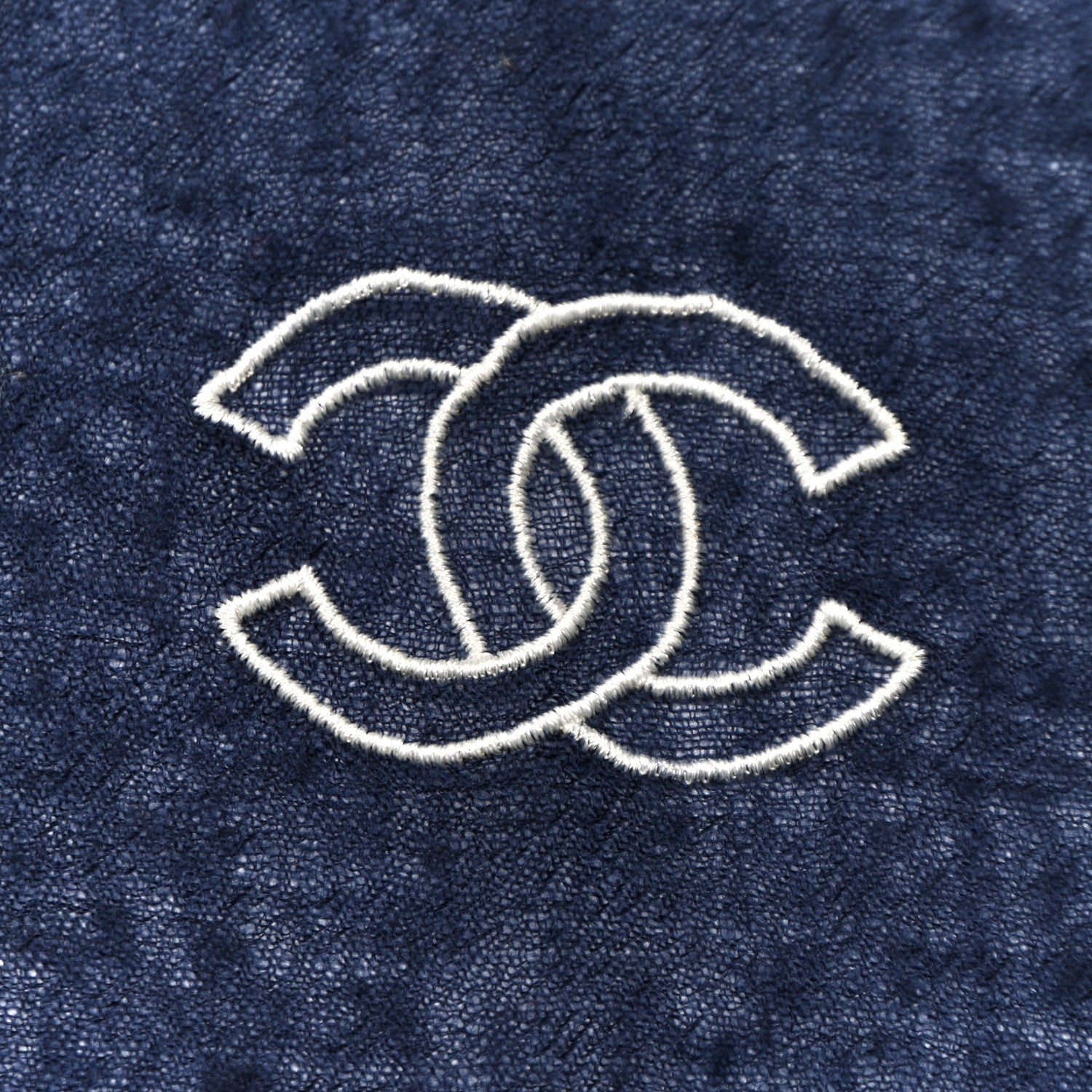 Cashmere CC Scarf Navy White