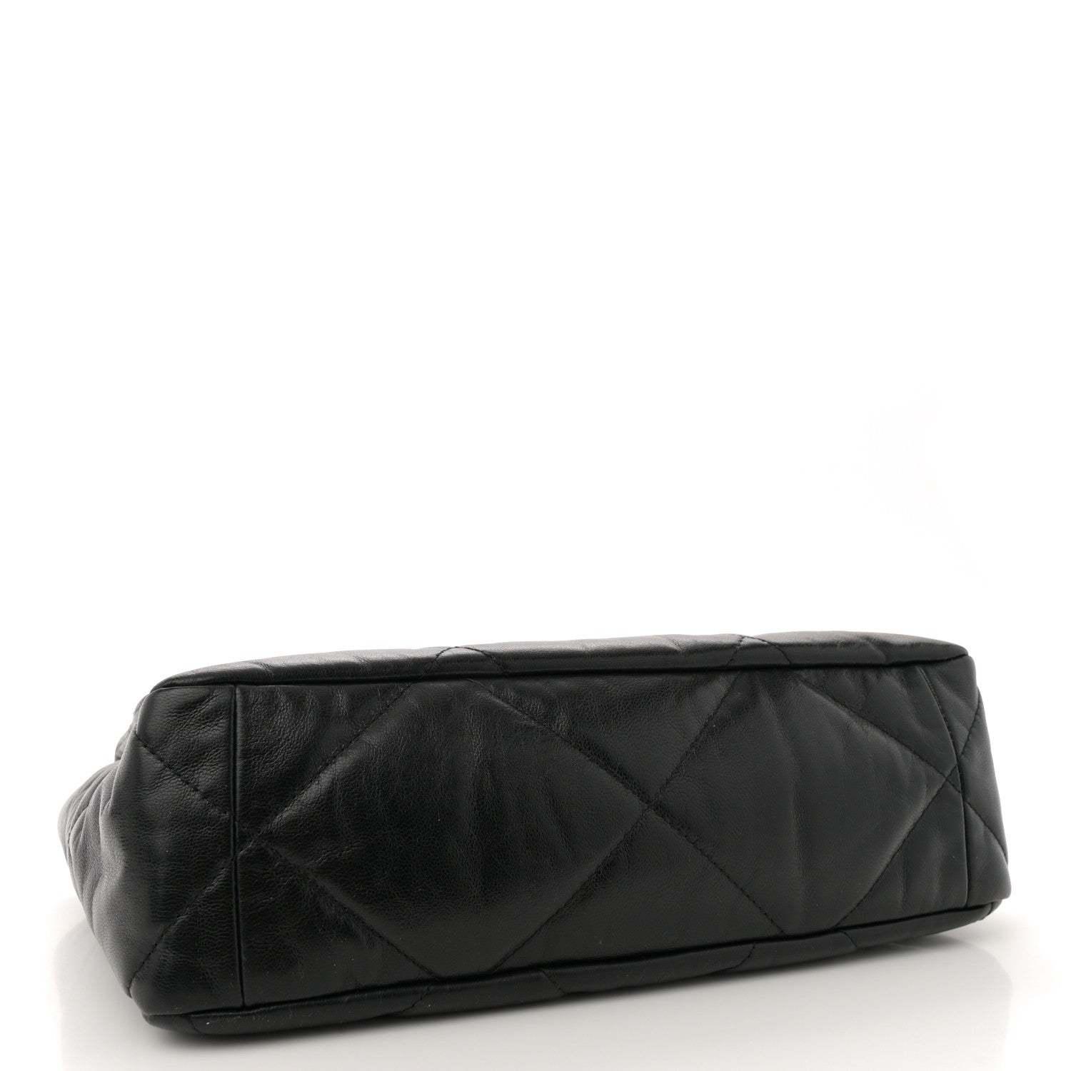 Goatskin Quilted Large Chanel 19 Flap Black