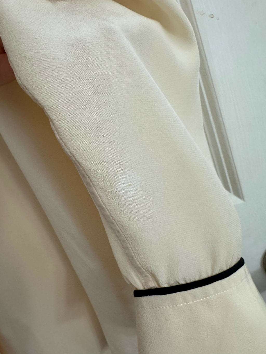 Rare Vintage Chanel Cream Silk Blouse
