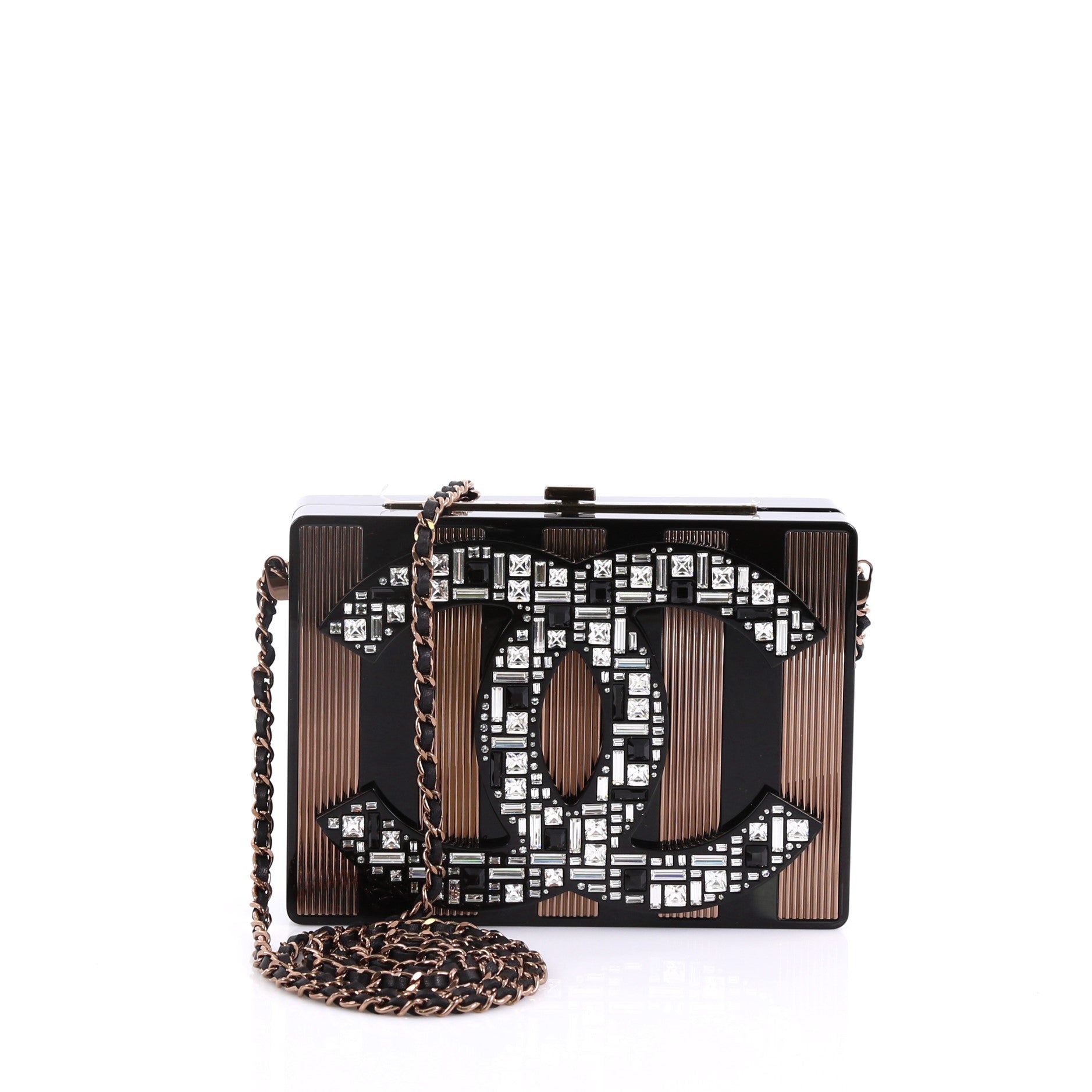 CC Minaudiere Clutch Strass Embellished Plexiglass