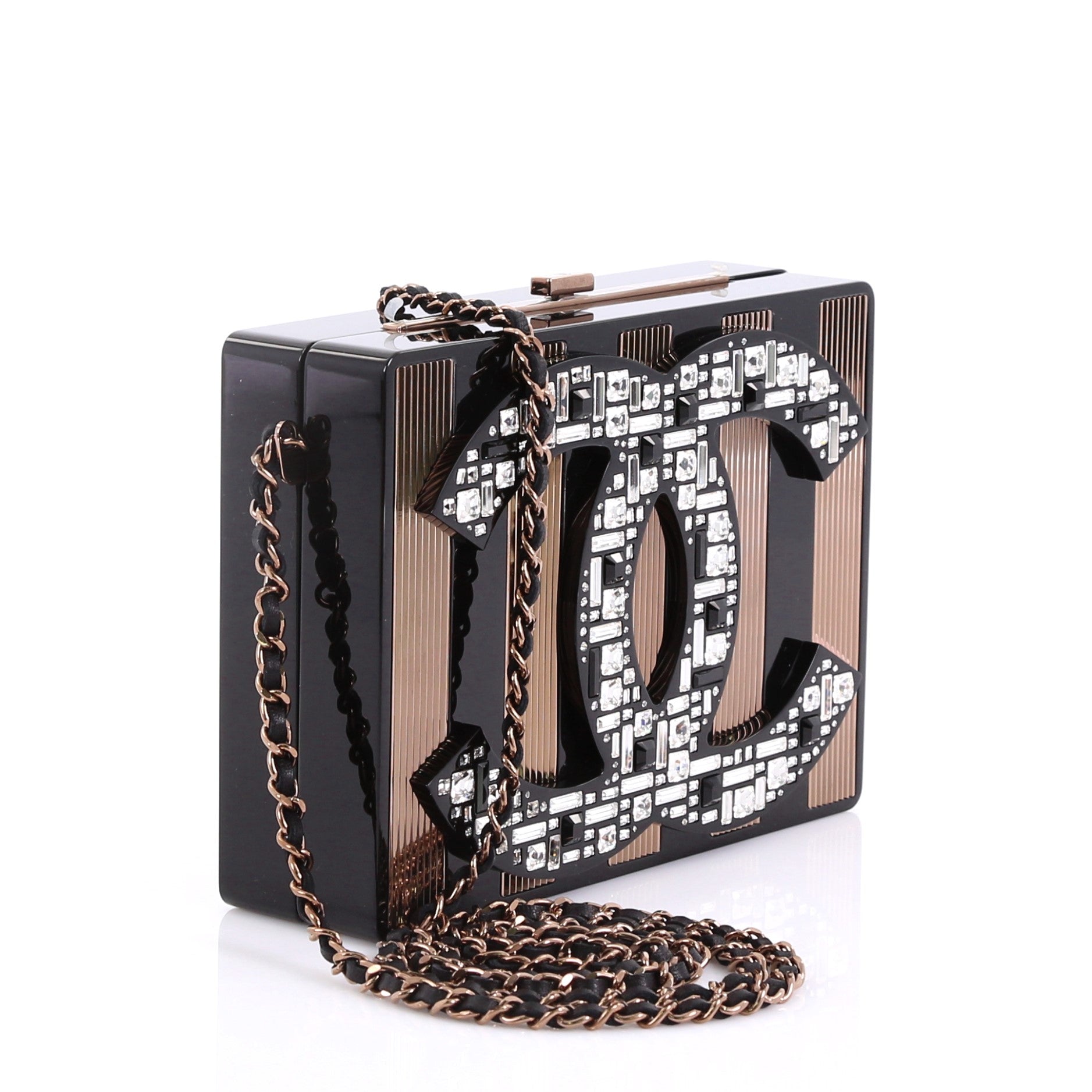 CC Minaudiere Clutch Strass Embellished Plexiglass