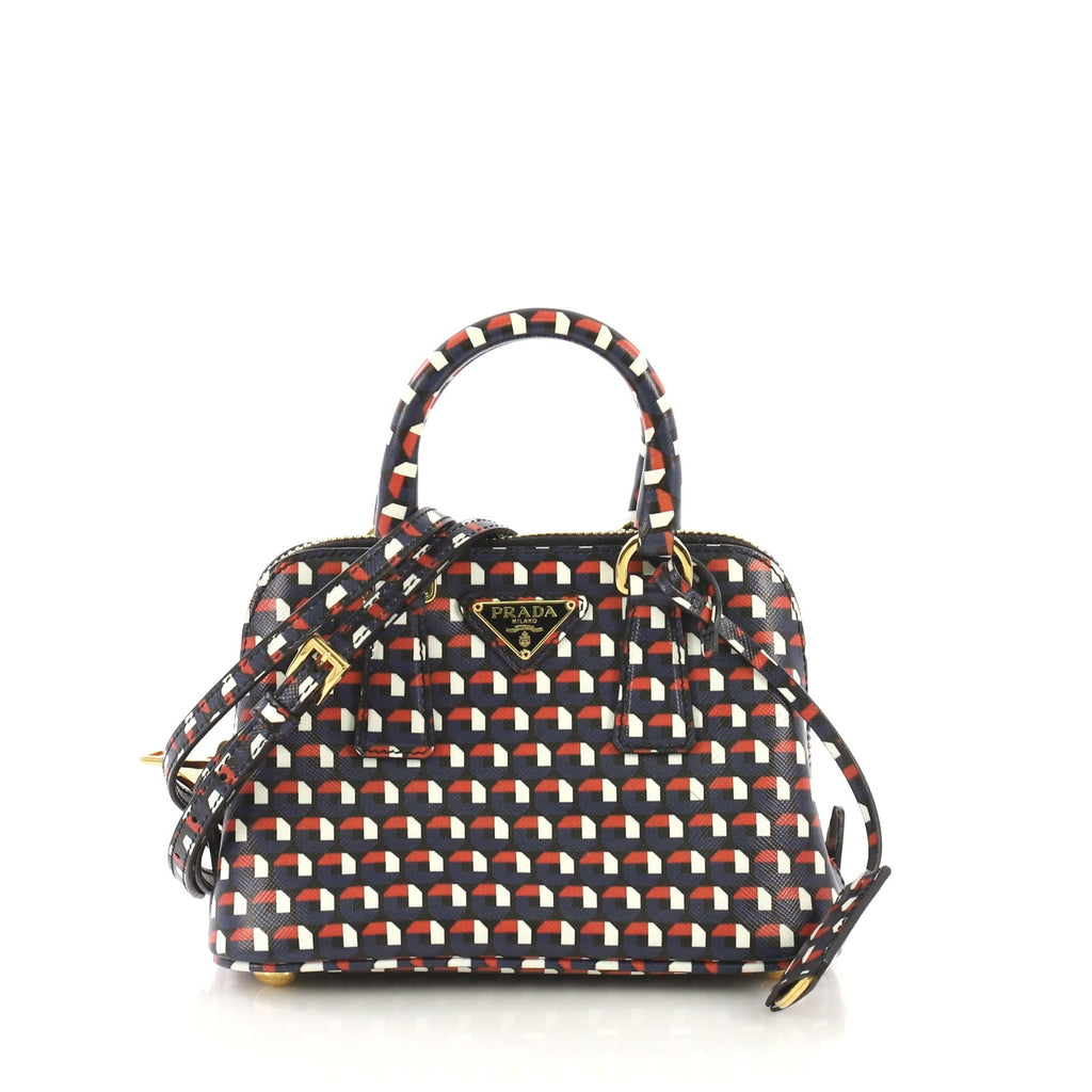 Promenade Handbag Printed Saffiano Leather Mini