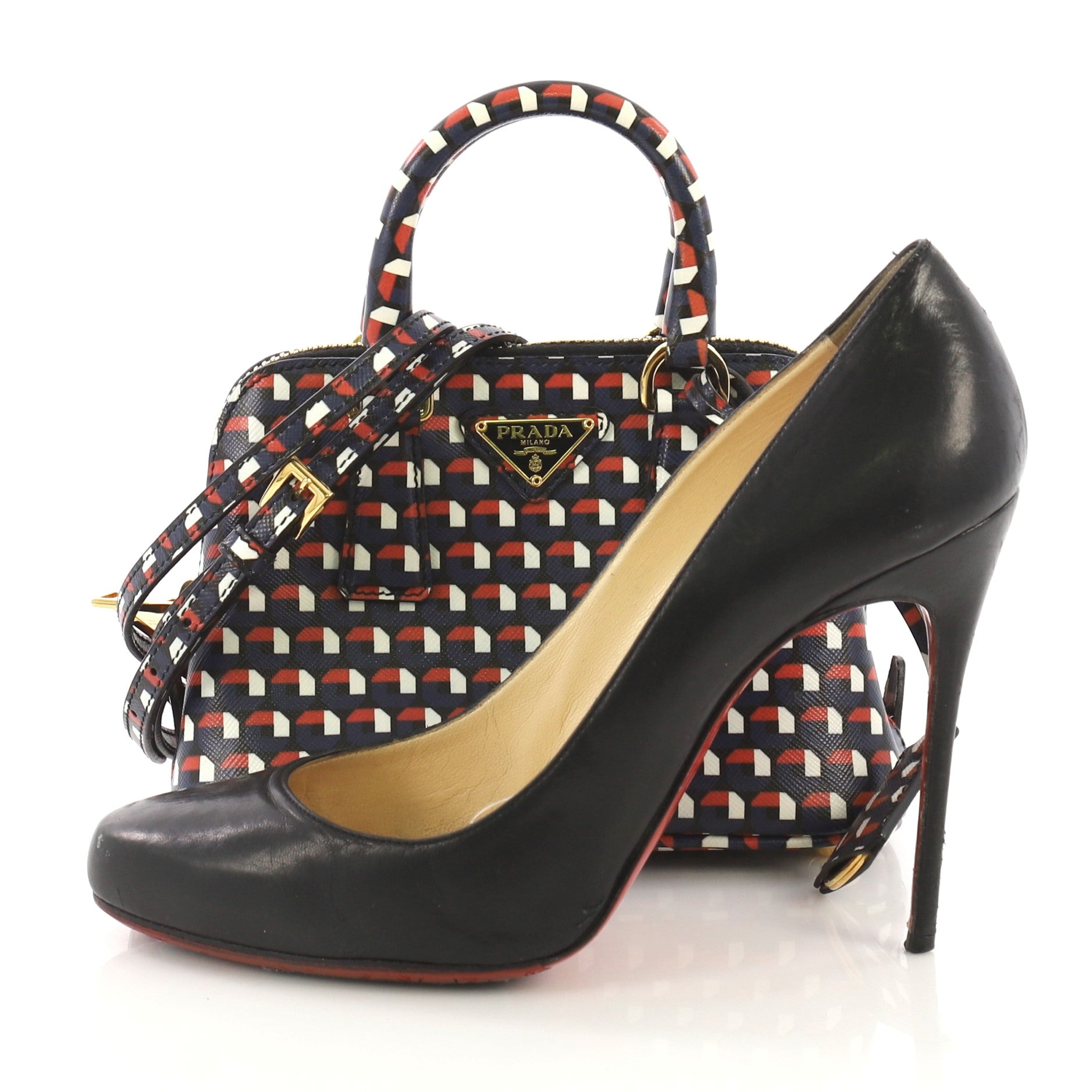 Promenade Handbag Printed Saffiano Leather Mini