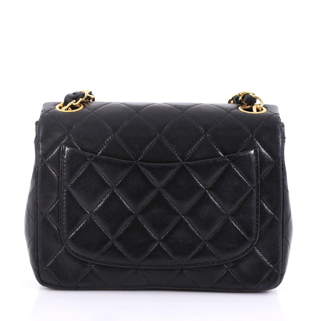 Vintage Square Classic Single Flap Bag Quilted Lambskin Mini