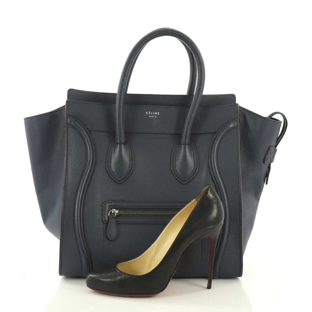 Luggage Handbag Grainy Leather Mini
