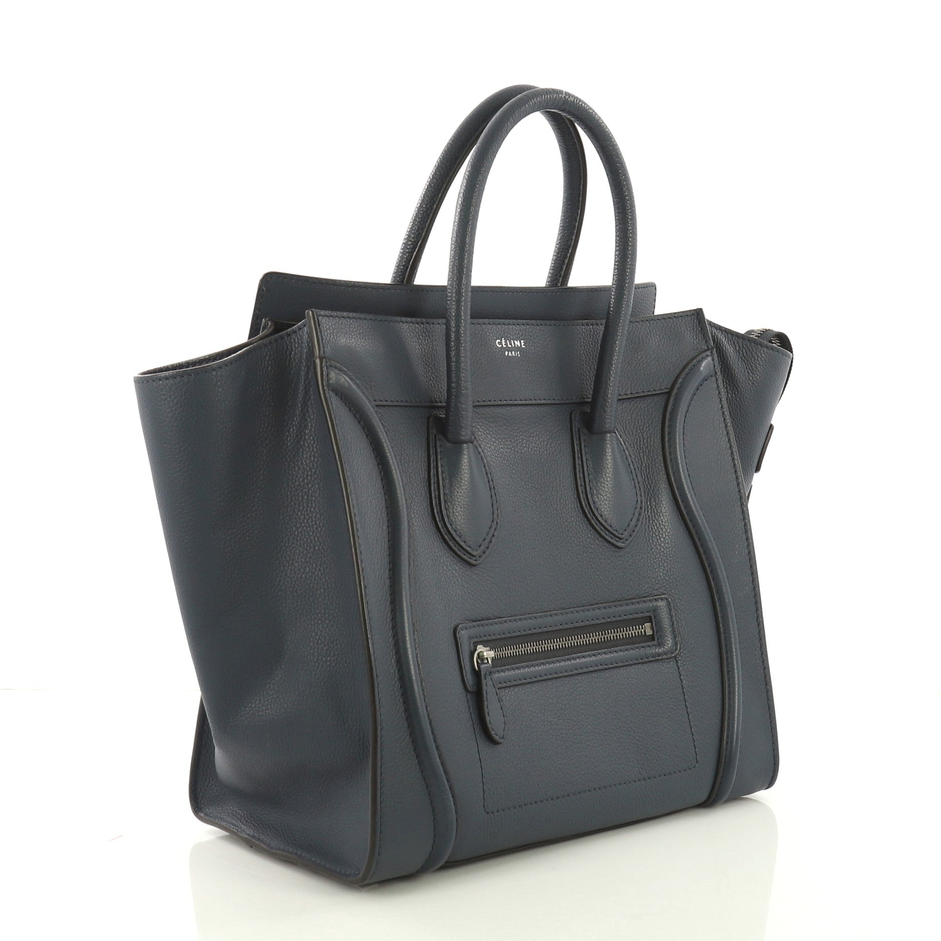 Luggage Handbag Grainy Leather Mini