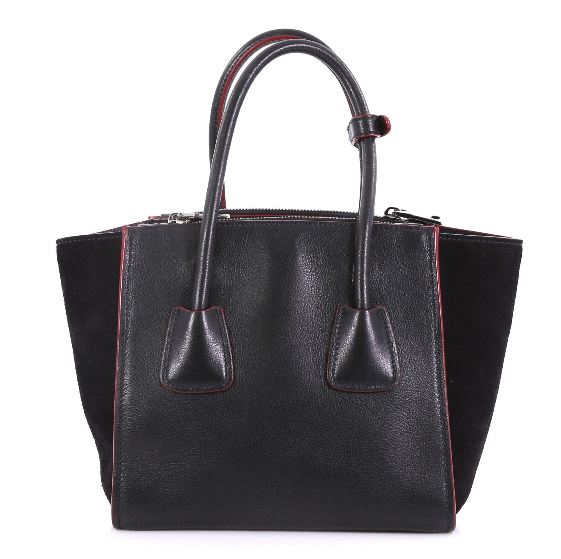 Twin Pocket Tote Glace Calf and Suede Mini