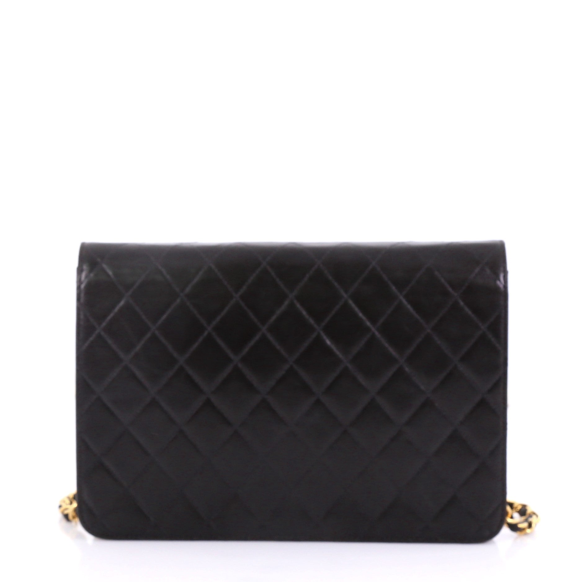 Vintage Clutch with Chain Quilted Leather Medium