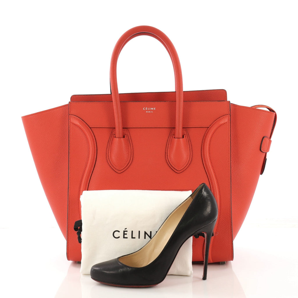 Luggage Handbag Grainy Leather Mini