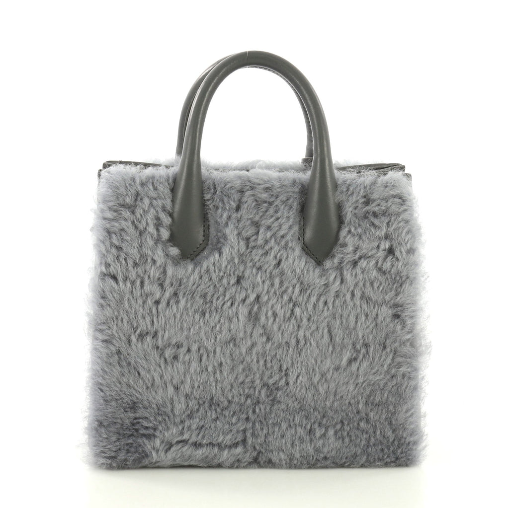 Padlock Nude All Afternoon Tote Fur with Leather Mini