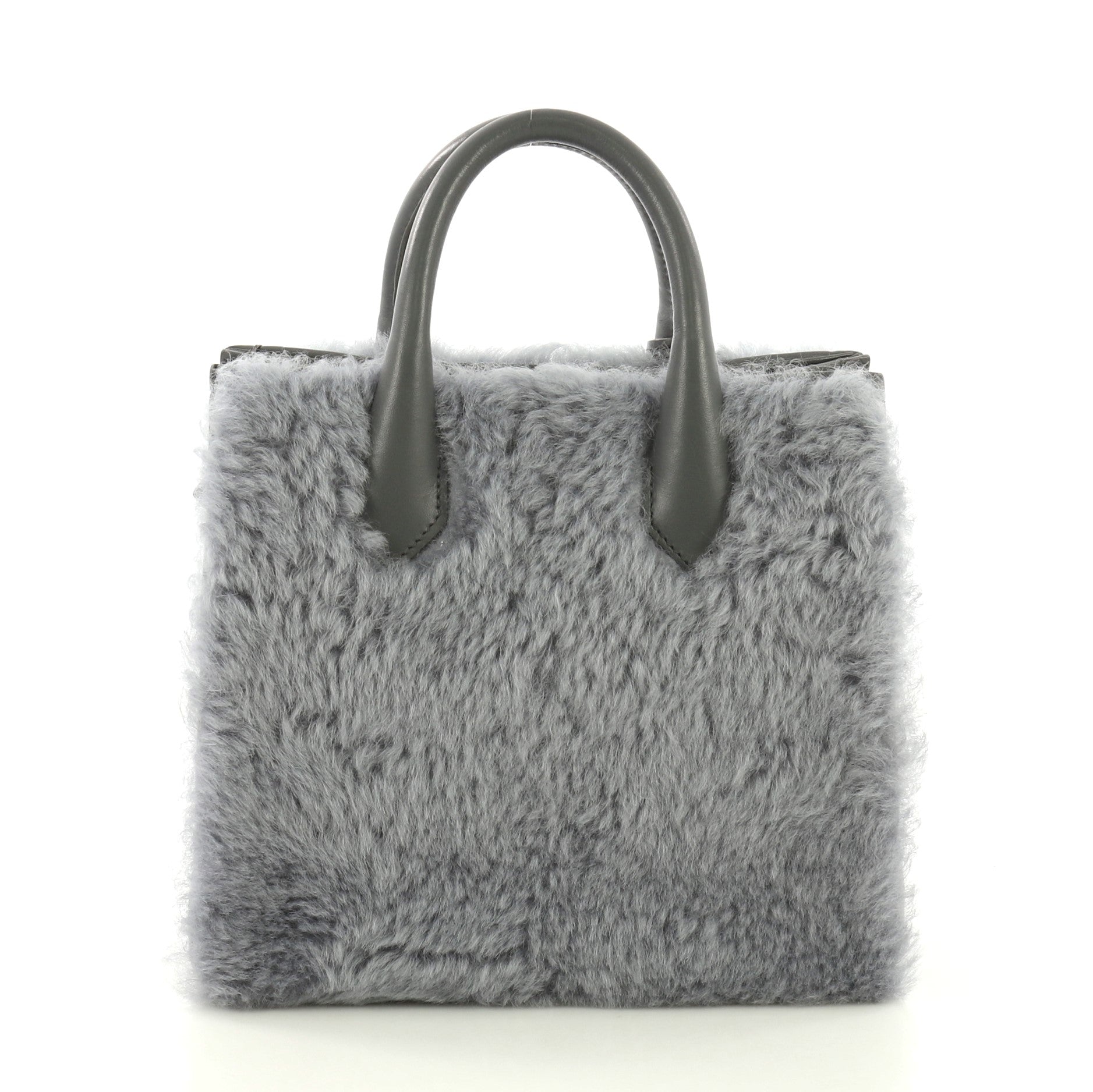 Padlock Nude All Afternoon Tote Fur with Leather Mini