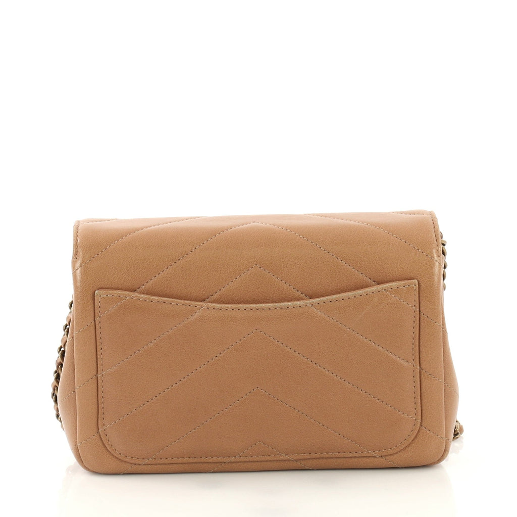Coco Envelope Flap Bag Chevron Leather Mini