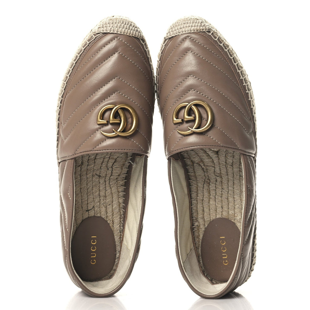 Nappa Matelasse GG Marmont Espadrilles 40 Porcelain Rose
