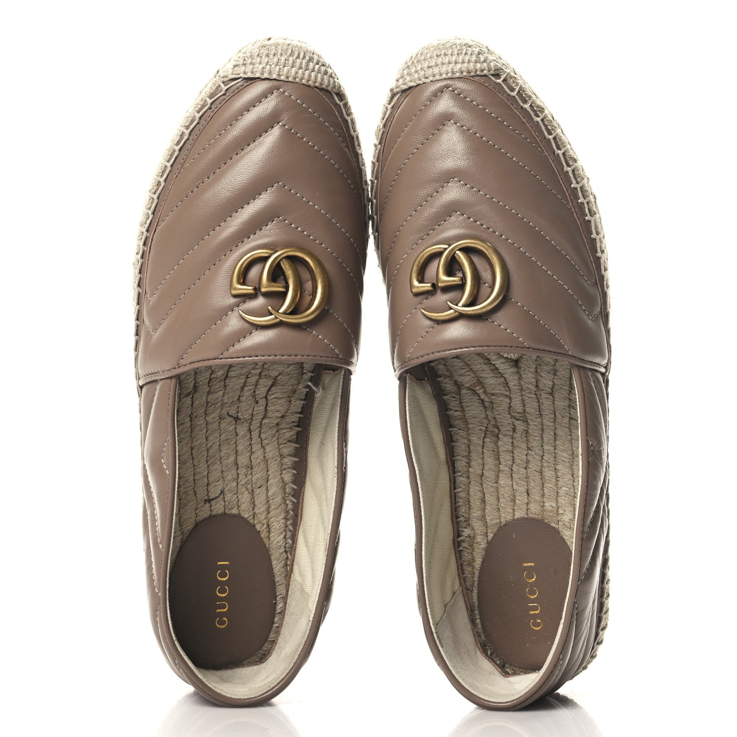 Nappa Matelasse GG Marmont Espadrilles 40 Porcelain Rose