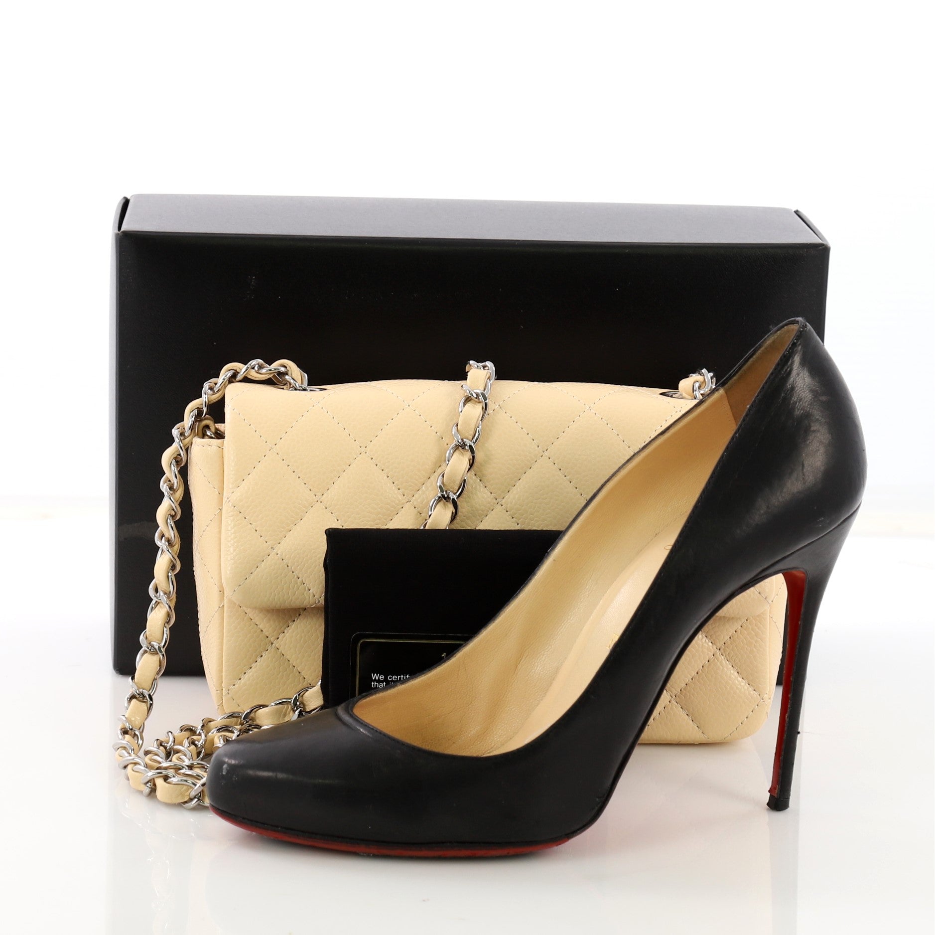 Classic Single Flap Bag Quilted Caviar Mini