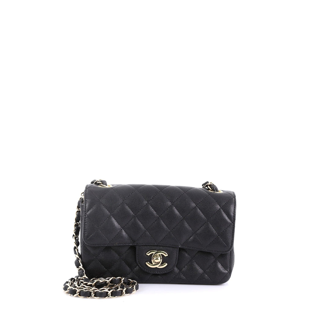 Classic Single Flap Bag Quilted Caviar Mini