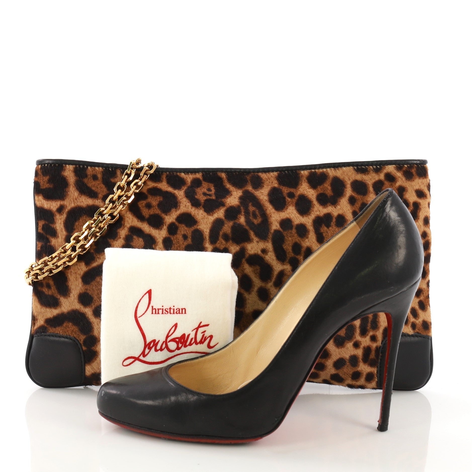 Loubiposh Clutch Pony Hair