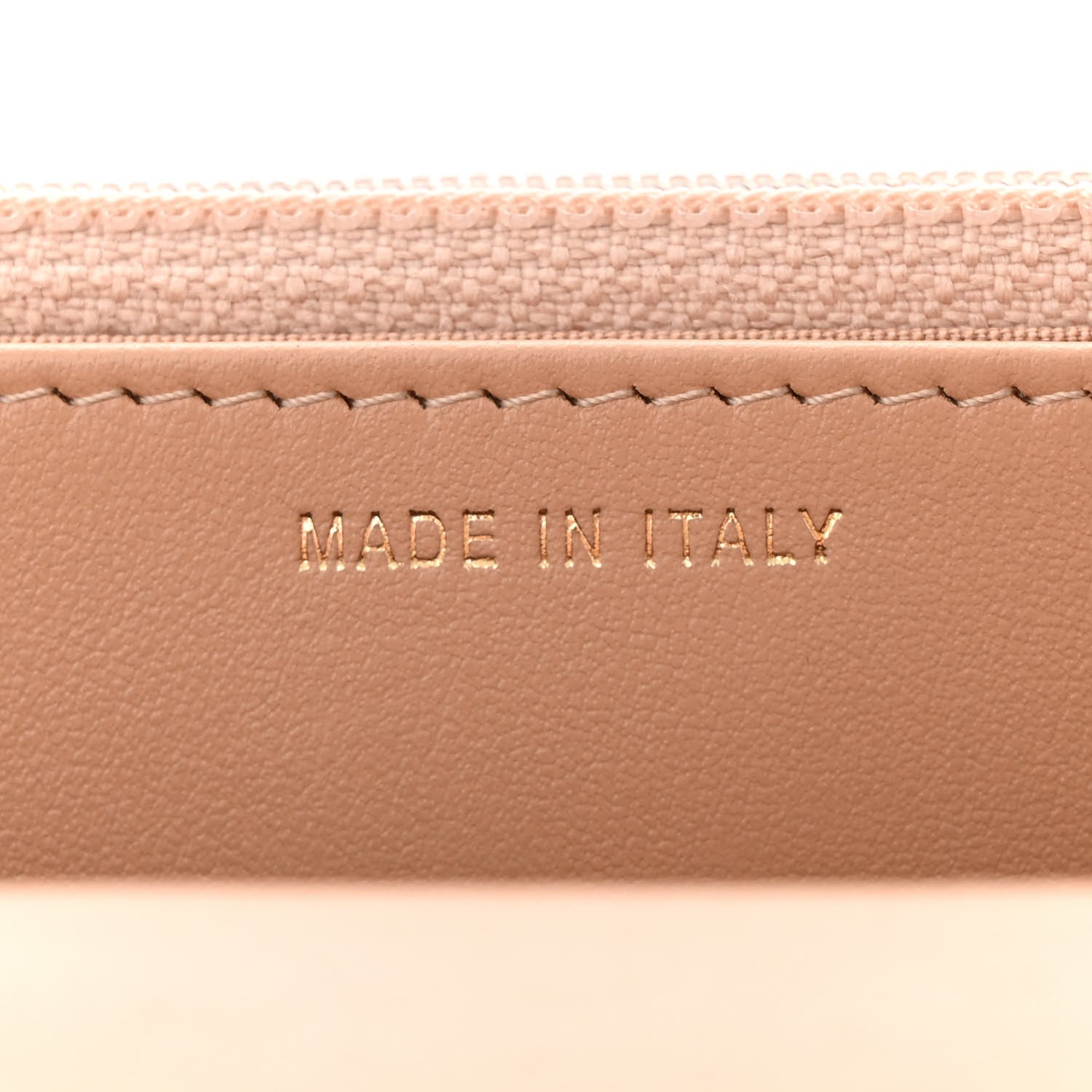 Calfskin Quilted Perfect Fit Wallet On Chain WOC Beige