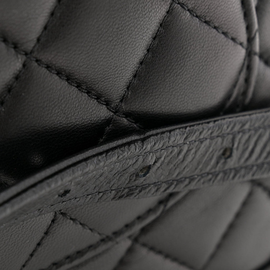 Lambskin Quilted Large Urban Spirit Backpack Black