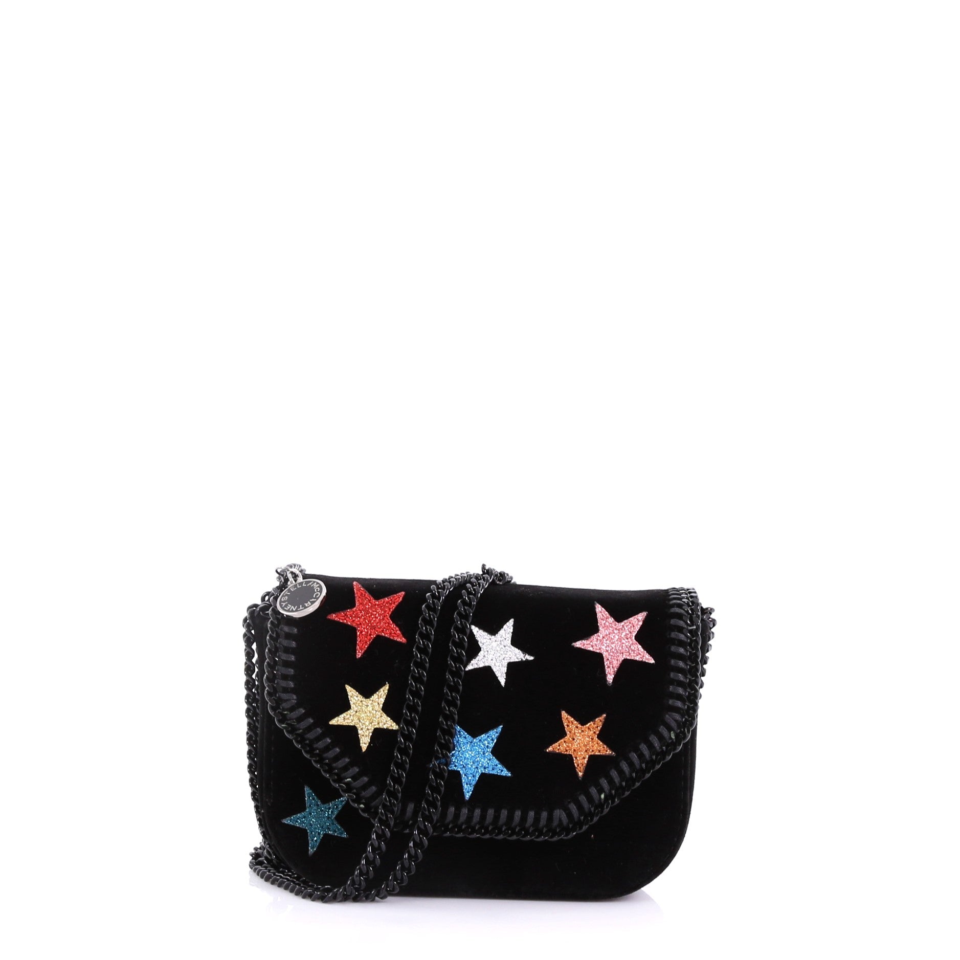 Falabella Box Crossbody Bag Patchwork Velvet Mini