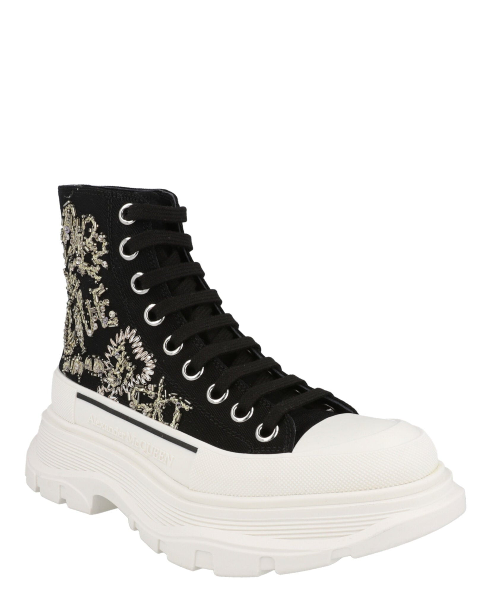 Women's Crystal Embellished Tread Slick Boots