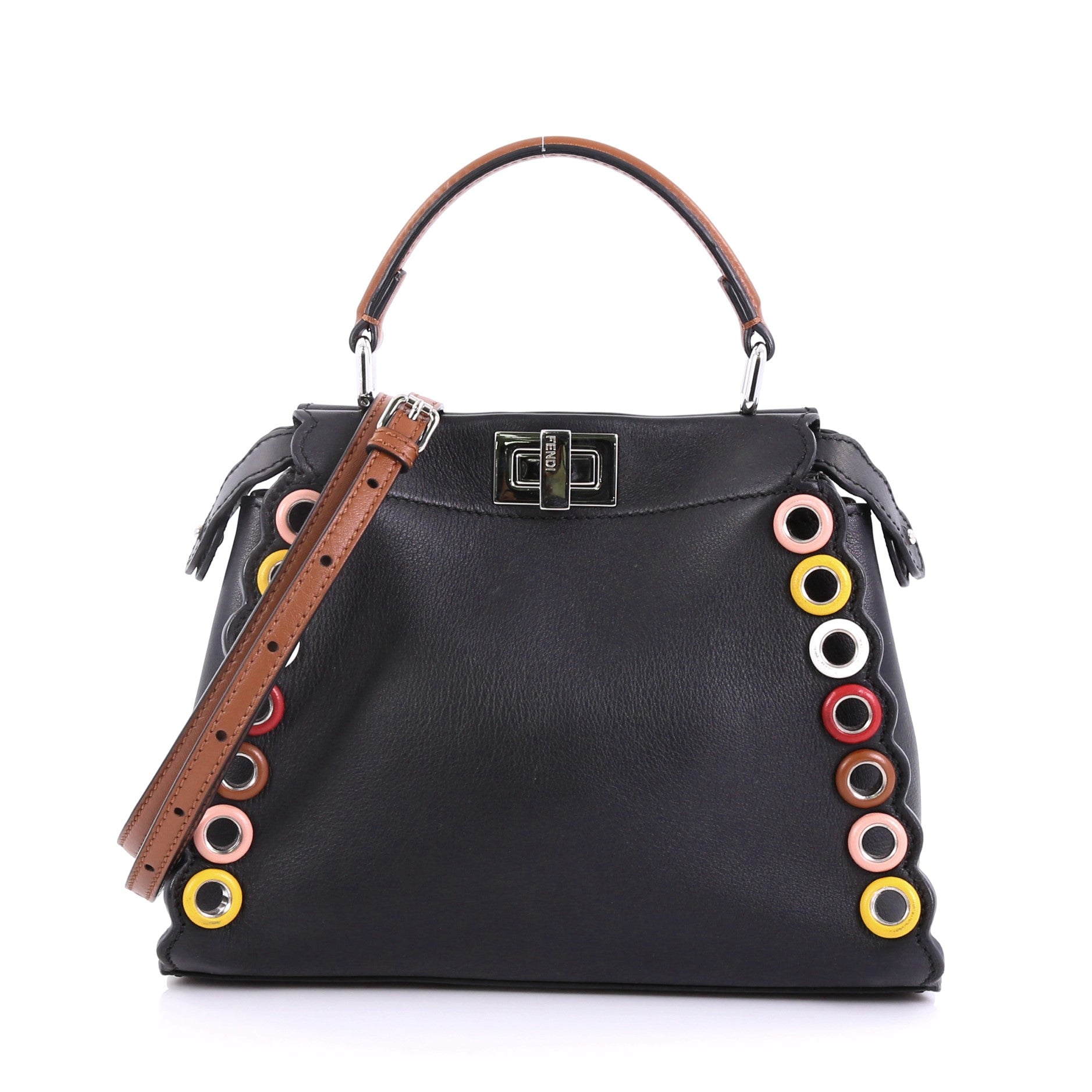 Eyelet Peekaboo Handbag Leather Mini