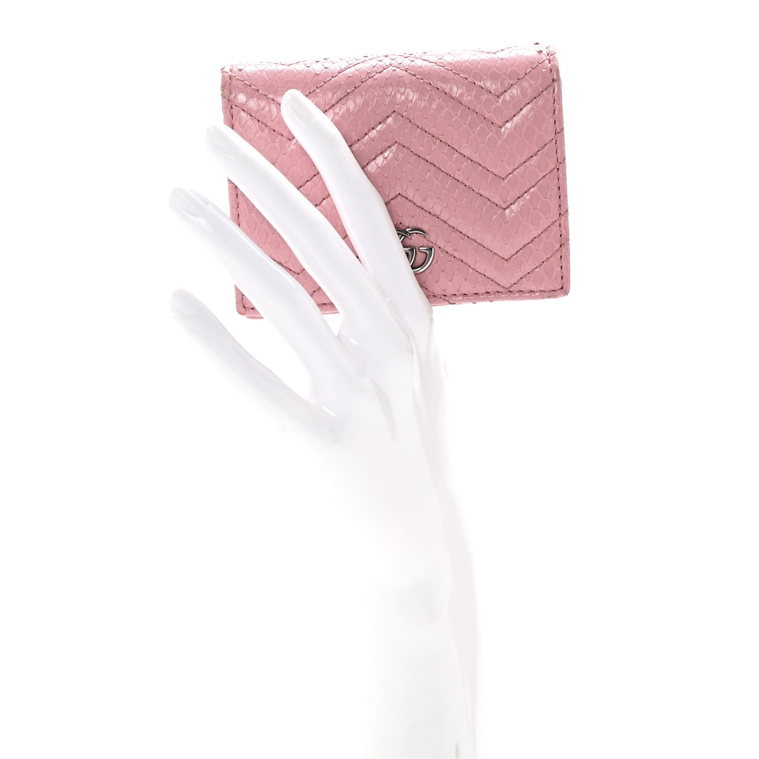 Snakeskin GG Marmont  Case Wallet Perfect Pink