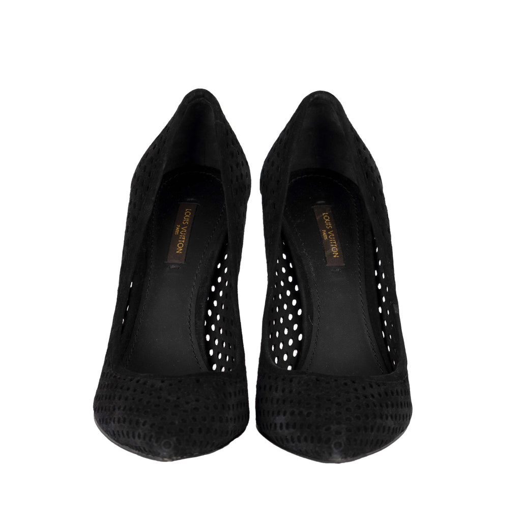 Women's Louis Vuitton Perforated Suede Eyeline Pumps - '10s