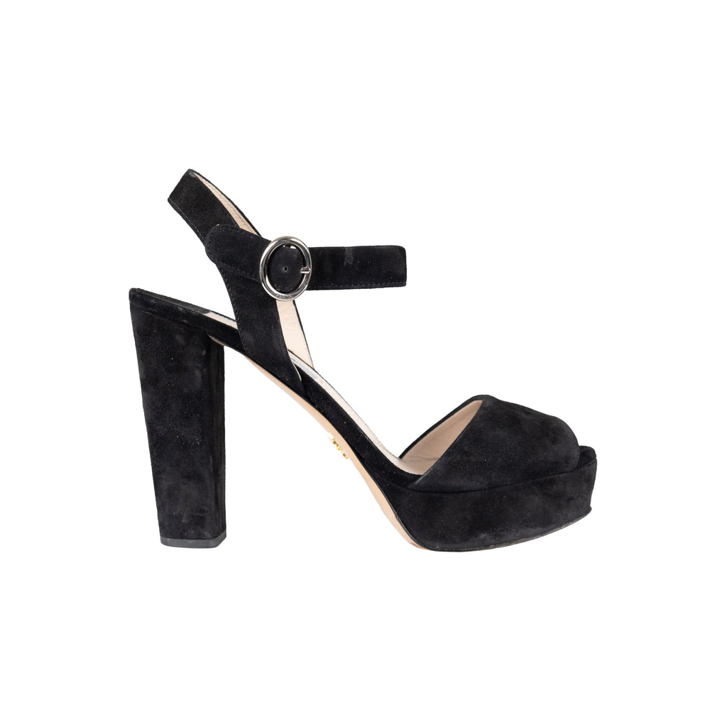 Women's Prada Suede Open-toe Heels - '10s
