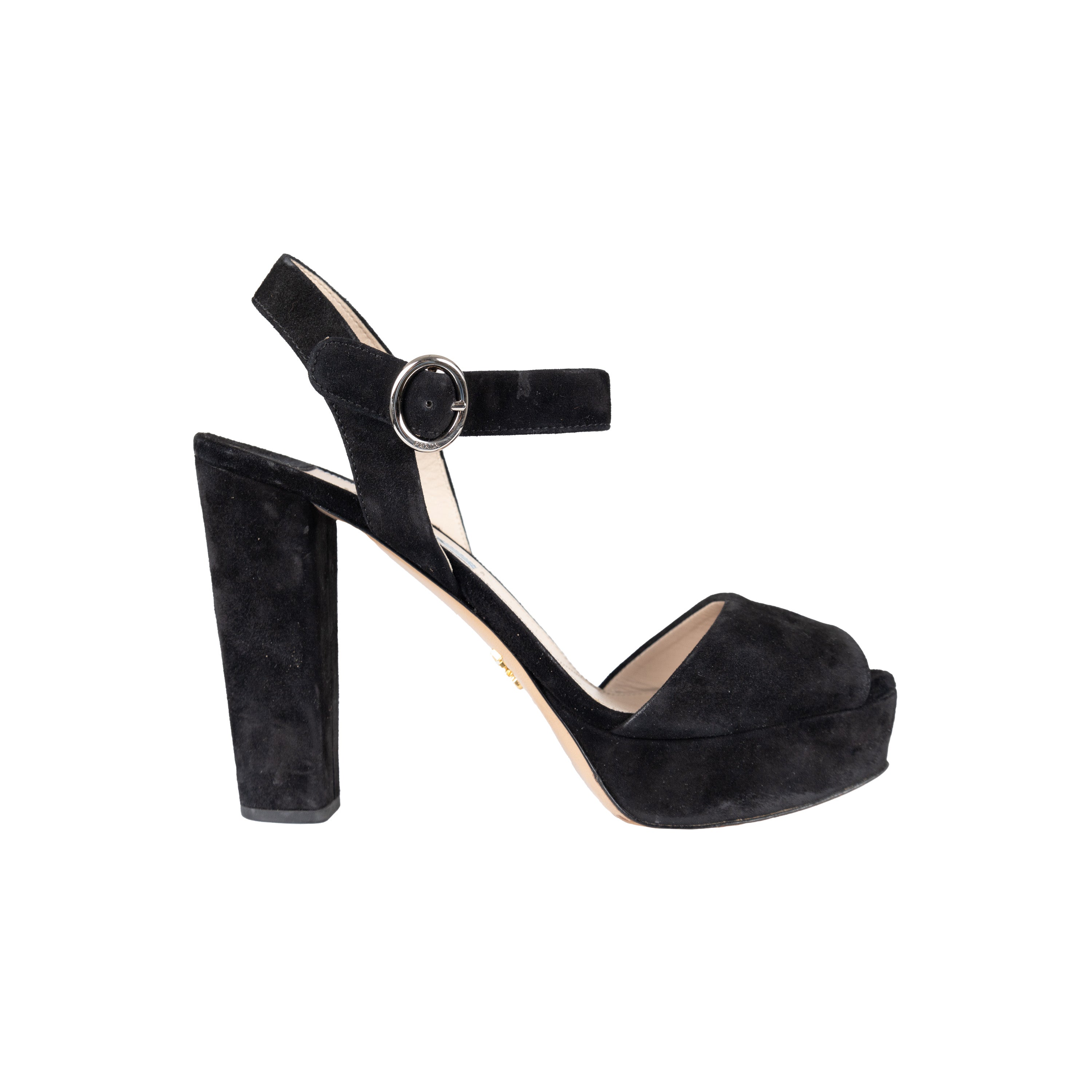 Women's Prada Suede Open-toe Heels - '10s