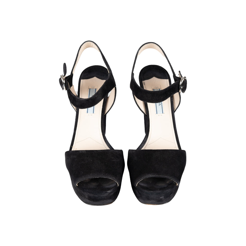 Women's Prada Suede Open-toe Heels - '10s